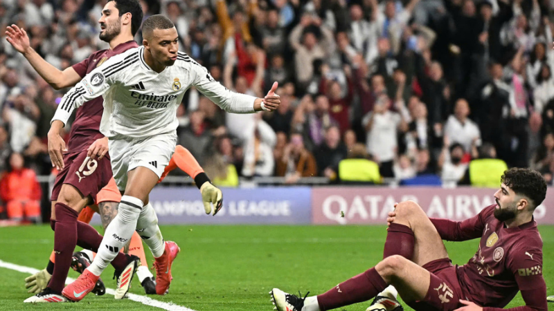 Mbappe lập hat-trick, Real Madrid đánh bại Man City